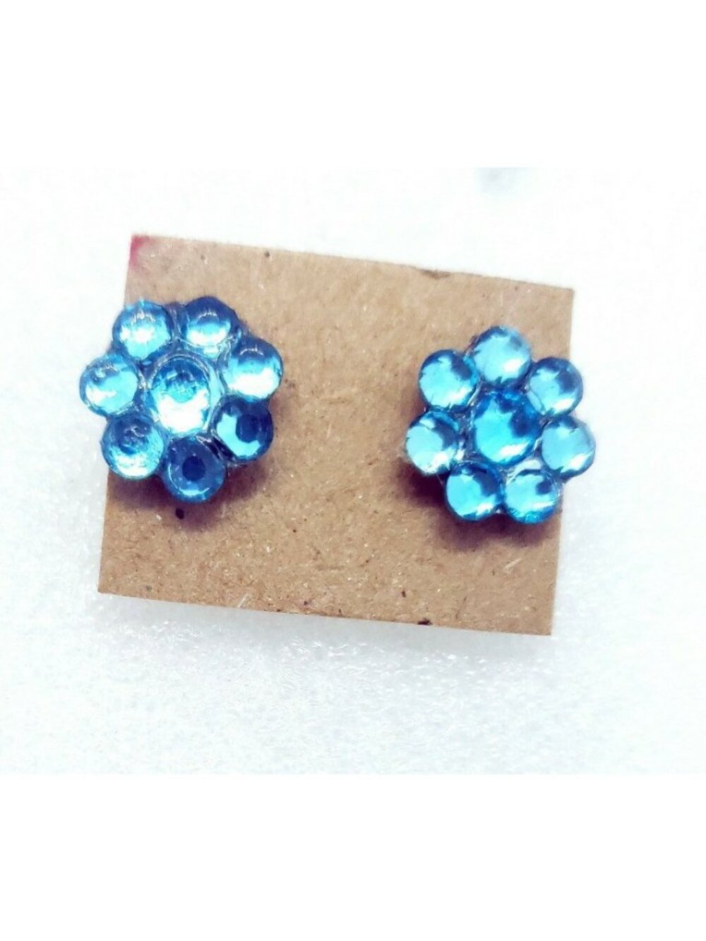 Blue flower studs